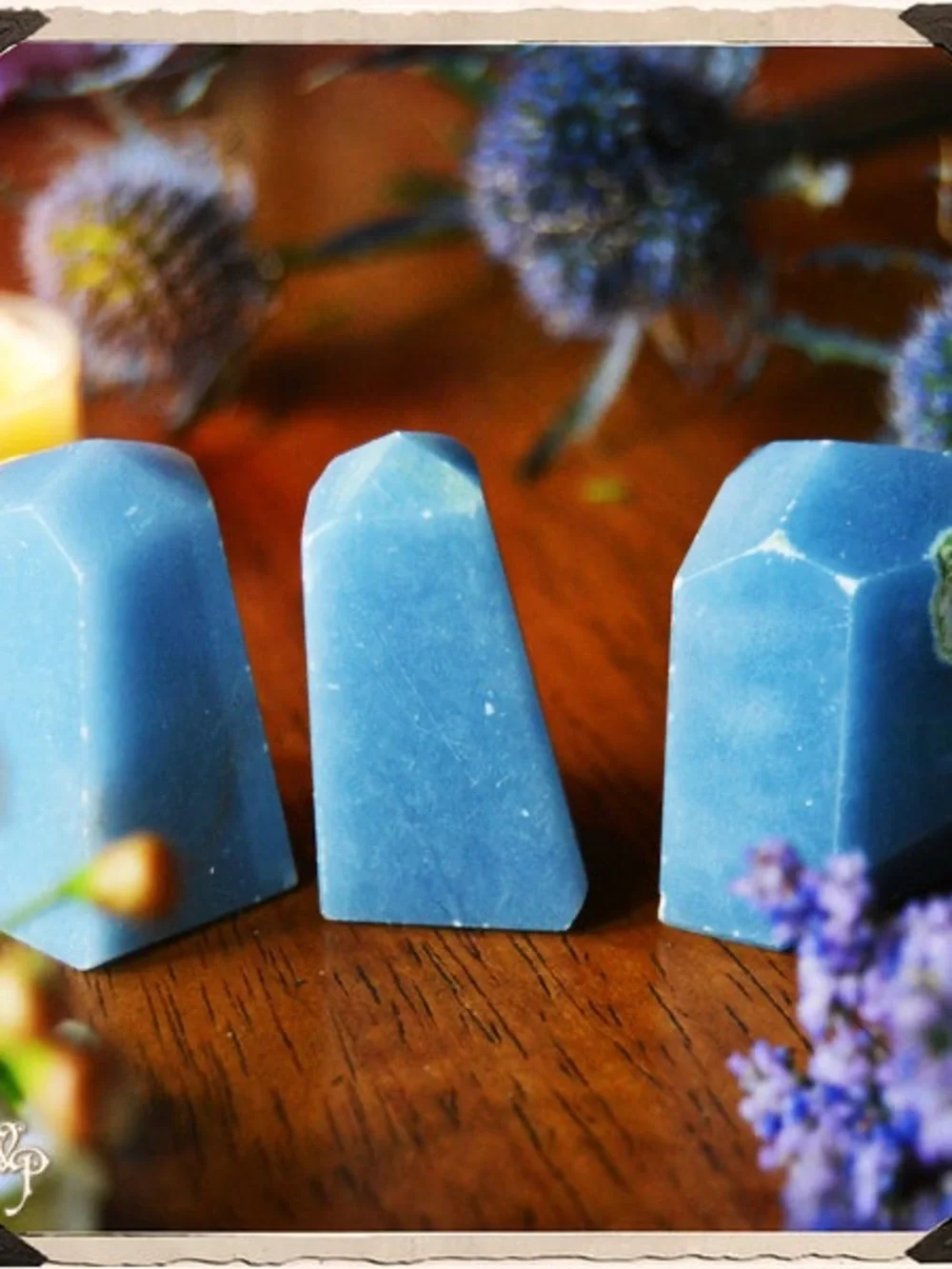 Angelite Crystal Points Set